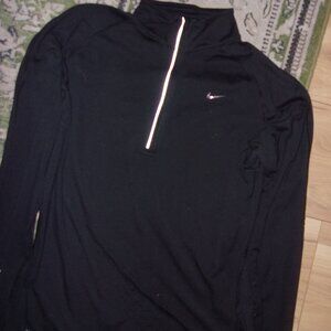 NIKE athletic size large black work out gym womens tee t  tee long sleeve
